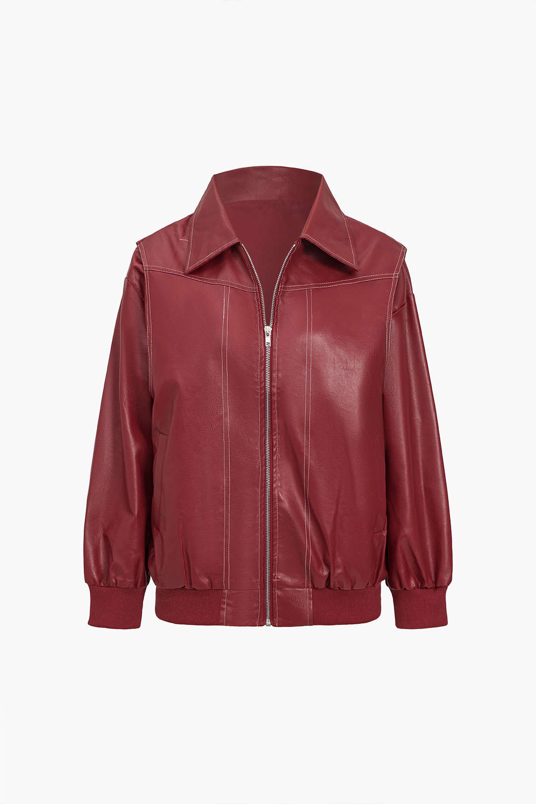 Lune London | Solid Colors Collar Zipper Jacket