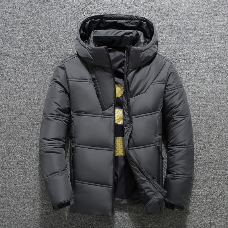 Men's padded winter jacket with hood Lune London