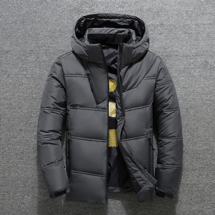 Men's padded winter jacket with hood Lune London