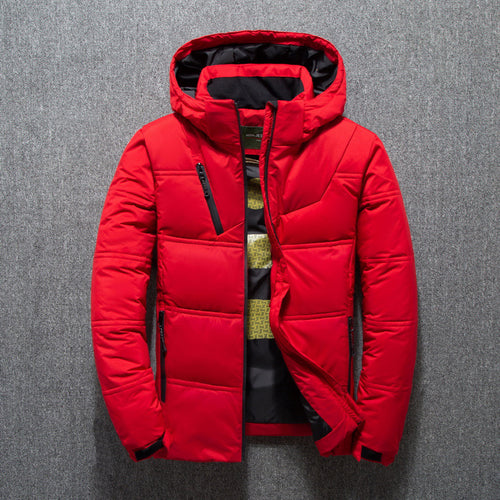 Men's padded winter jacket with hood Lune London