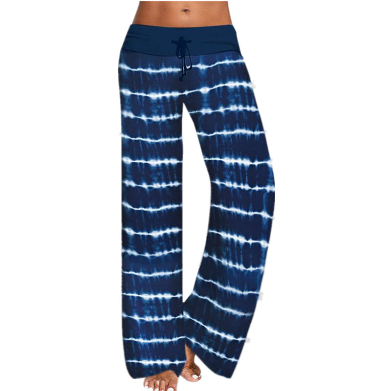 Comfortable harem pants for ladies with elastic waistband and unique batik design Lune London