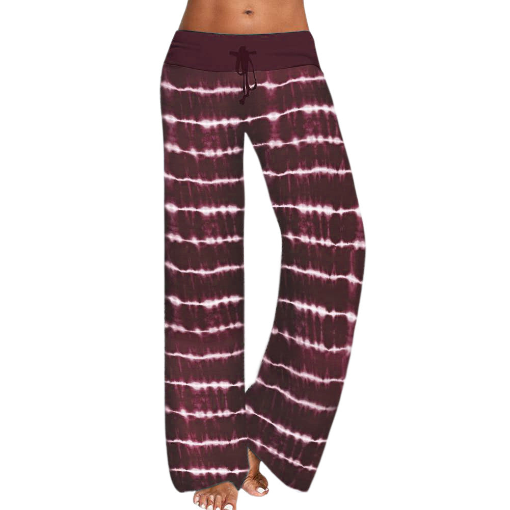 Comfortable harem pants for ladies with elastic waistband and unique batik design Lune London