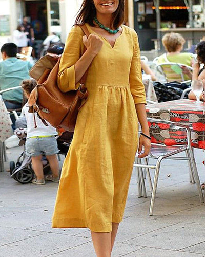Lune London | Elegant Linen Tunic Dress - Stylish Linen Dress for a Refined Look
