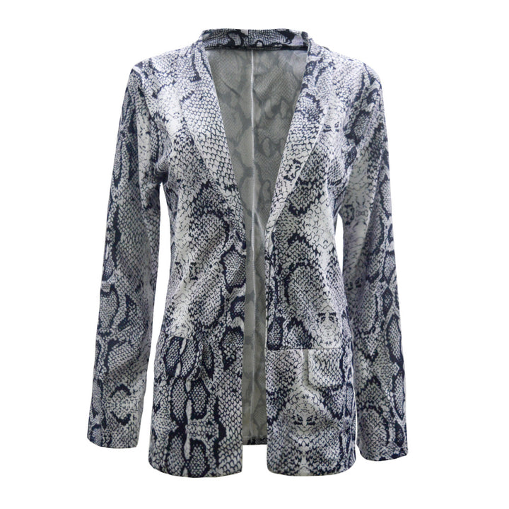Women's blazer with stylish snake pattern and elegant cut
