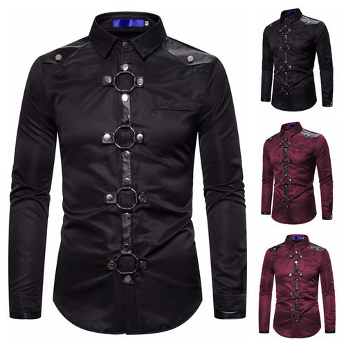 Designer shirt for men with stylish plastic trim and contrasting details Lune London