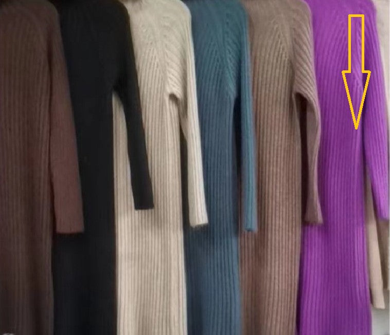 Knit dress for women with an attractive ribbed design and elegant cut details Lune London