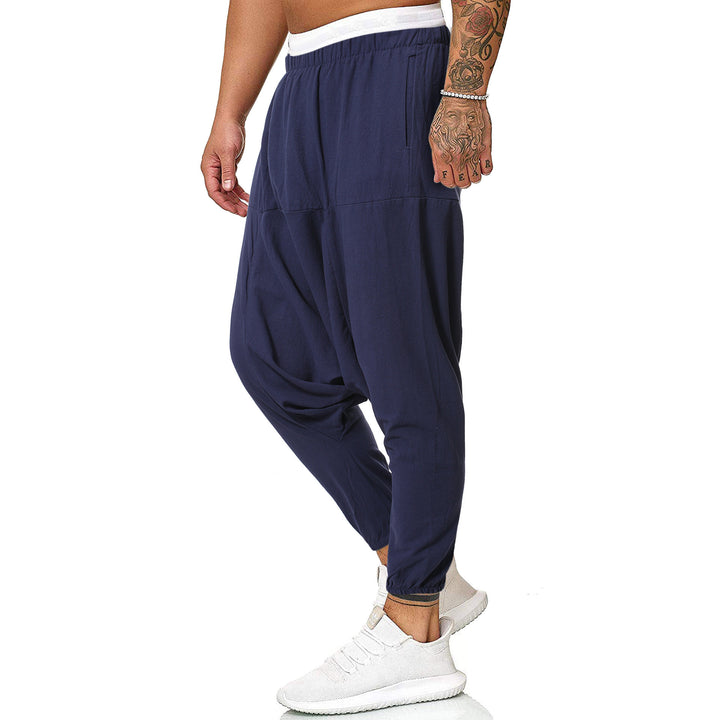 Casual and comfortable harem pants for men made of breathable cotton material Lune London
