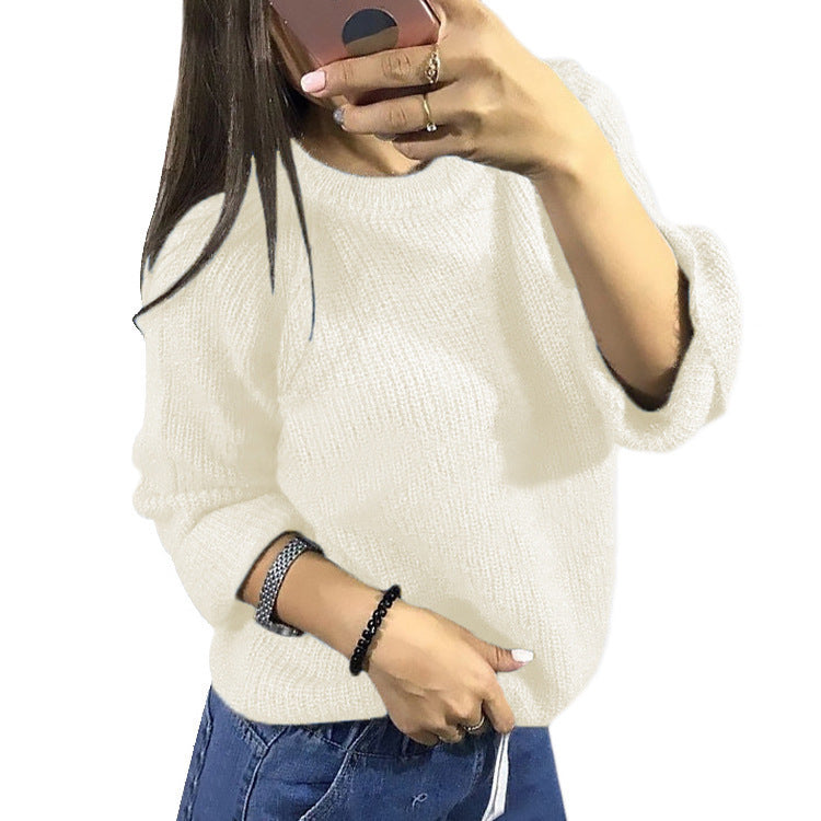 Pull femme décontracté en tricot doux Lune London