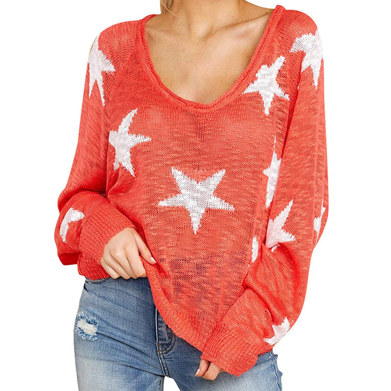 Chunky knit sweater for women with star pattern Lune London