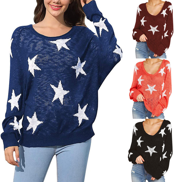 Chunky knit sweater for women with star pattern Lune London