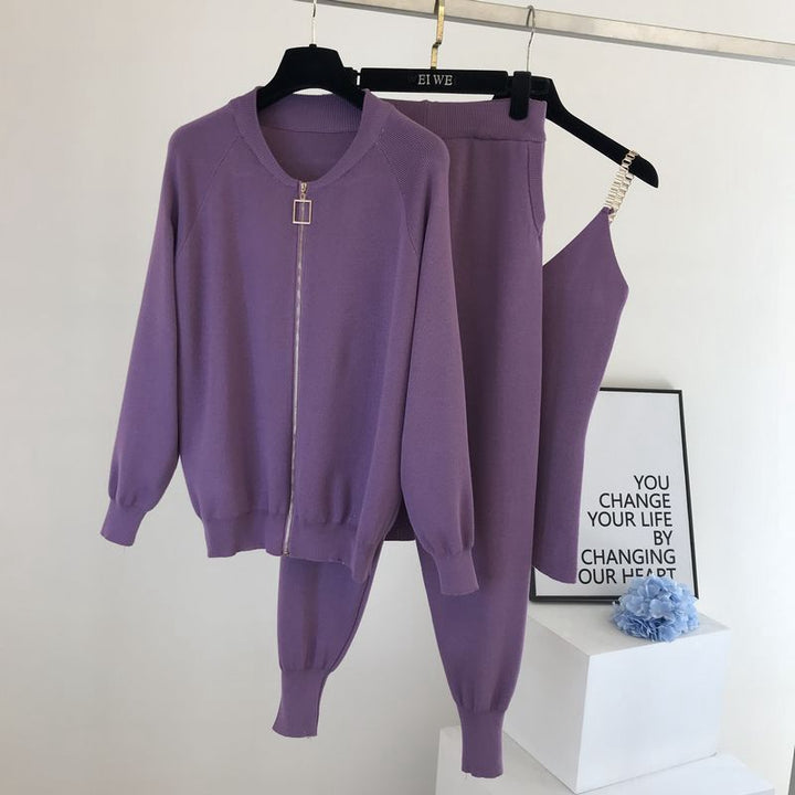 Sporty women's leisure set with zipper Lune London