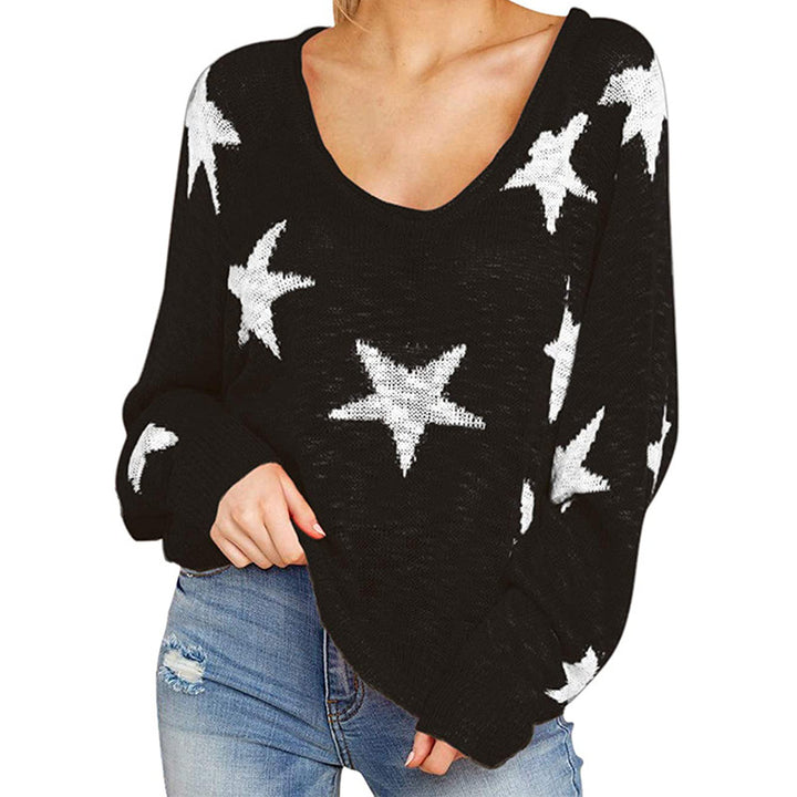 Chunky knit sweater for women with star pattern Lune London