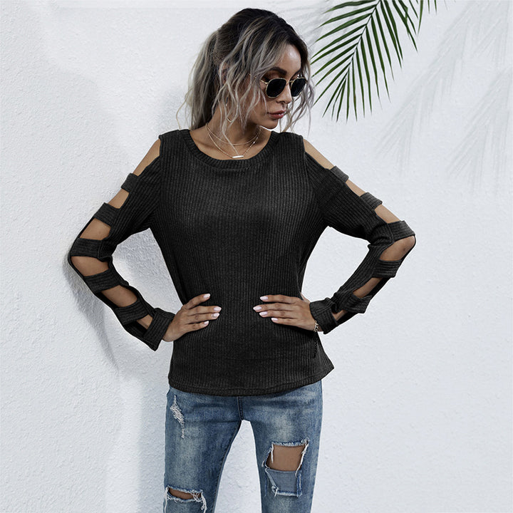 Women Ribbed Sleeveless Décolleté Top Lune London
