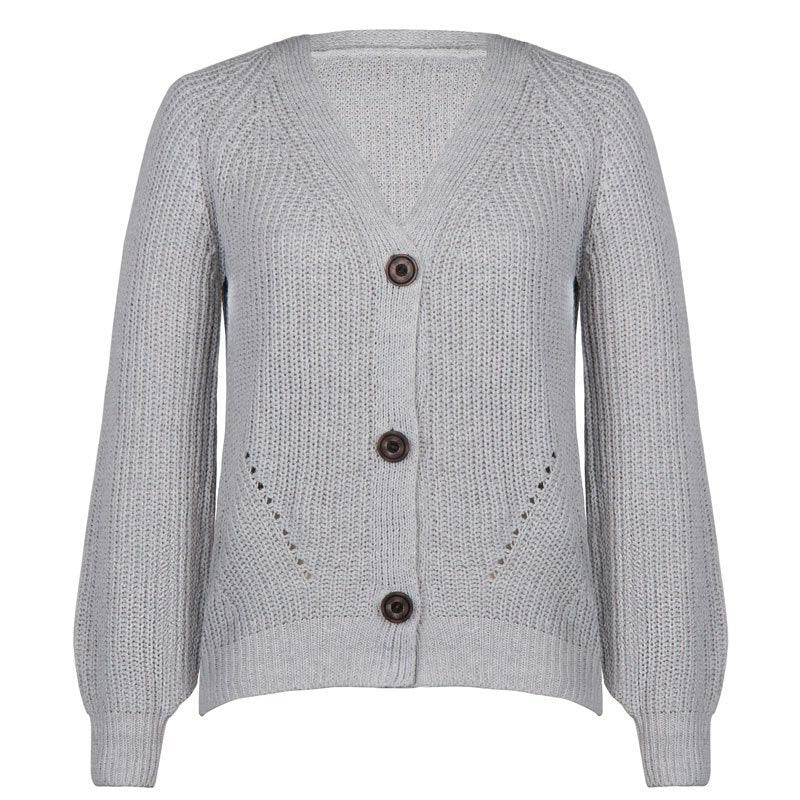 Ladies playful pullover with decorative buttons and wide sleeves Lune London