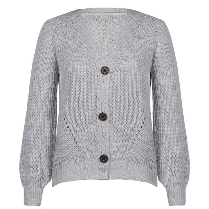 Ladies playful pullover with decorative buttons and wide sleeves Lune London