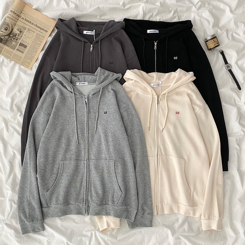 Women casual hoodie with full zip and practical side pockets Lune London