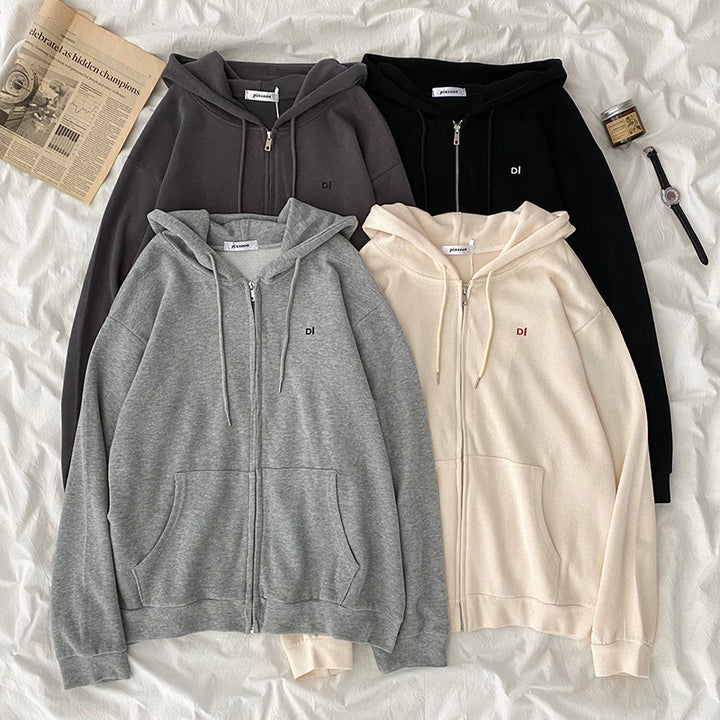 Women casual hoodie with full zip and practical side pockets Lune London