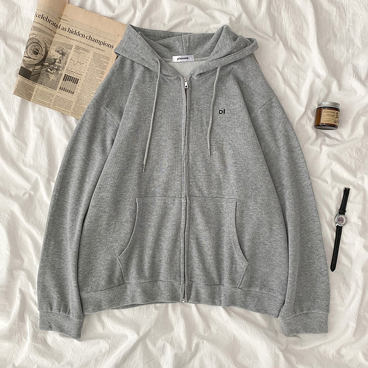 Women casual hoodie with full zip and practical side pockets Lune London