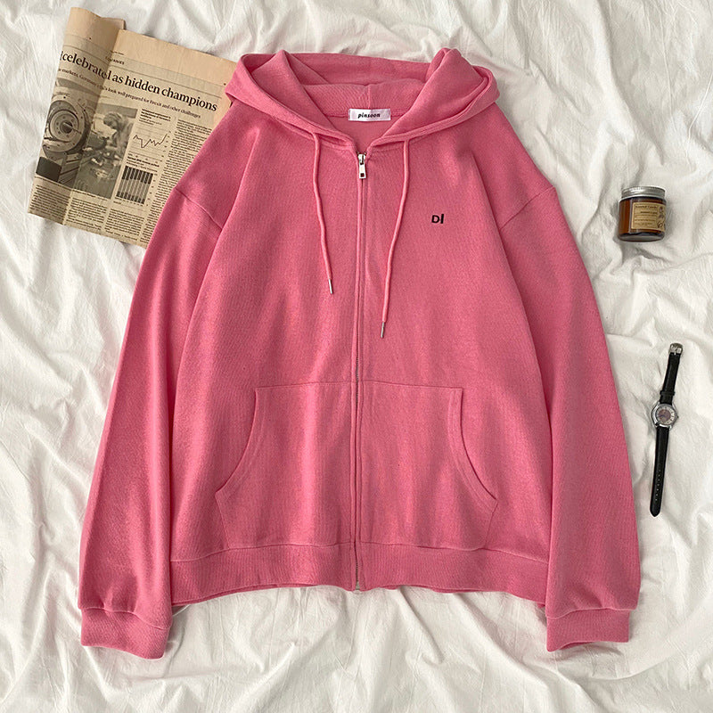 Women casual hoodie with full zip and practical side pockets Lune London