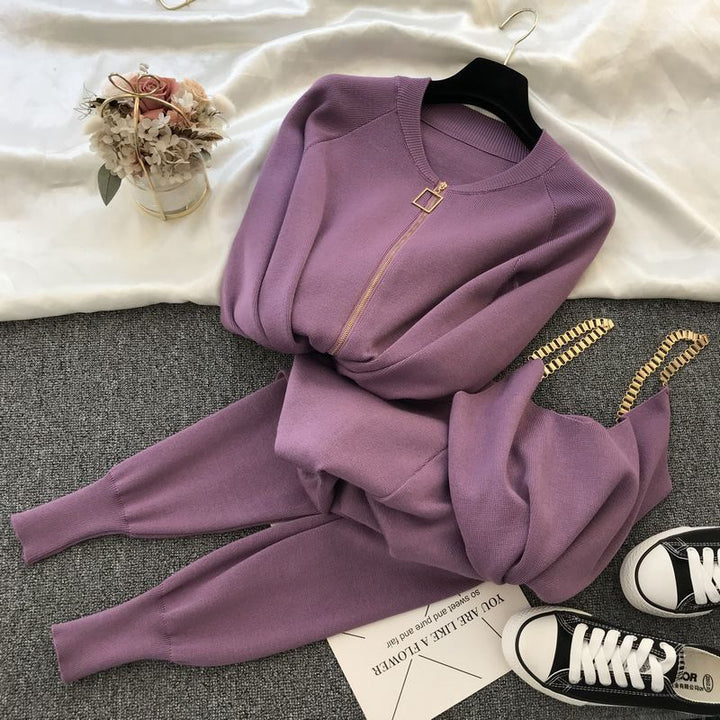 Women high quality leisure suit with zipper Lune London