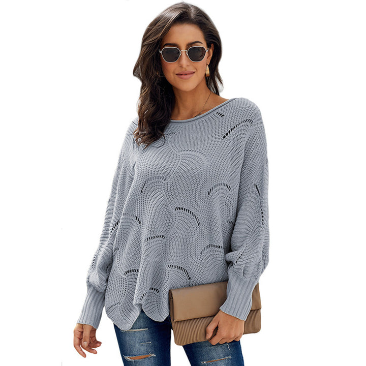 Airy knit sweater for women with wave design Lune London