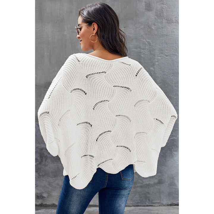 Airy knit sweater for women with wave design Lune London
