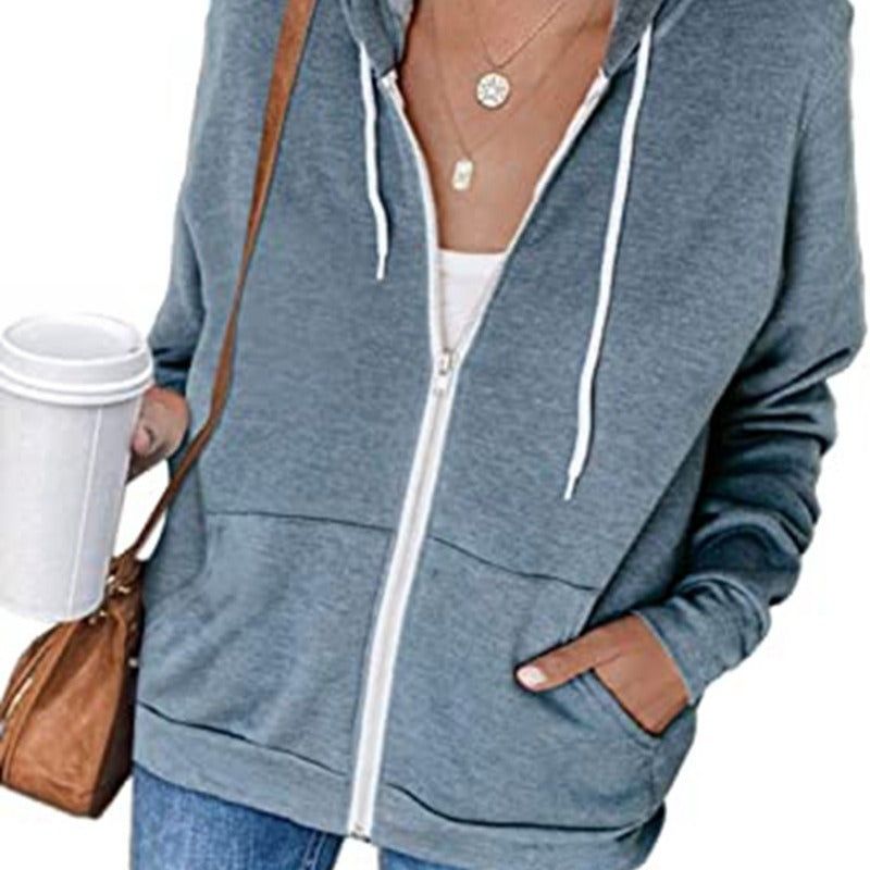 Sporty hoodie for ladies with a generous cut and practical pockets Lune London