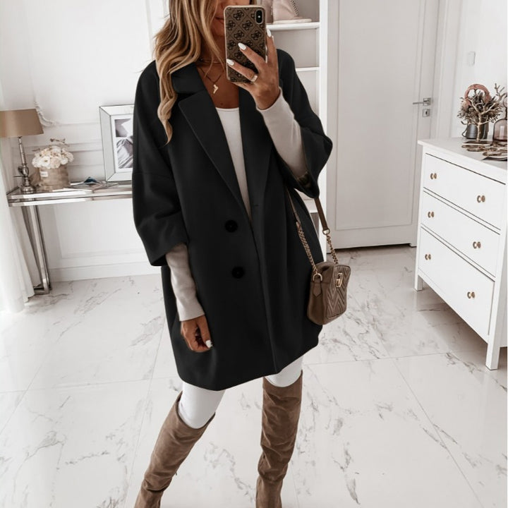 Women Elegant Oversized Wool Jacket Lune London
