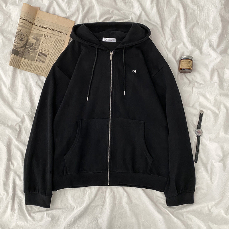 Women casual hoodie with full zip and practical side pockets Lune London