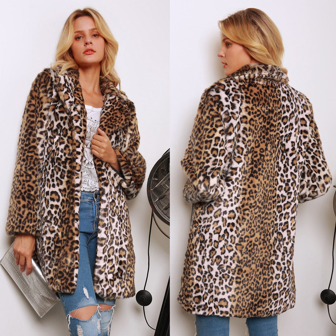 Ladies Chic and Stylish Leopard Fur Cape