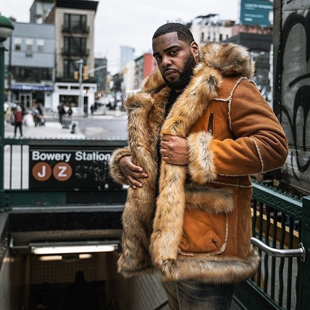 Men’s Sheepskin Coat with Faux Fur Collar – Warm & Stylish | Lune London