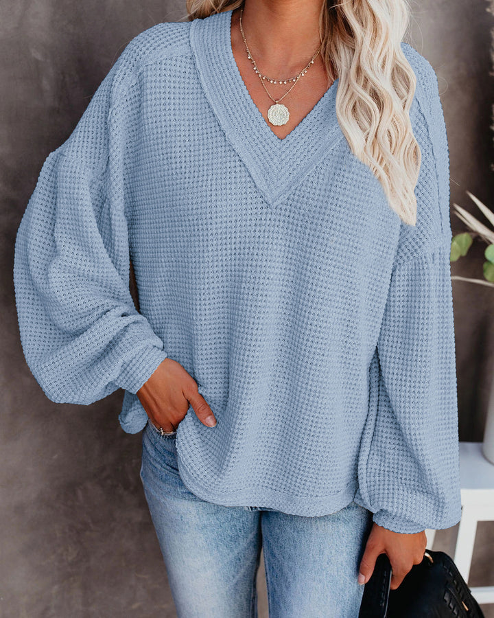 Women's blouse with textured structure and wide sleeves Lune London