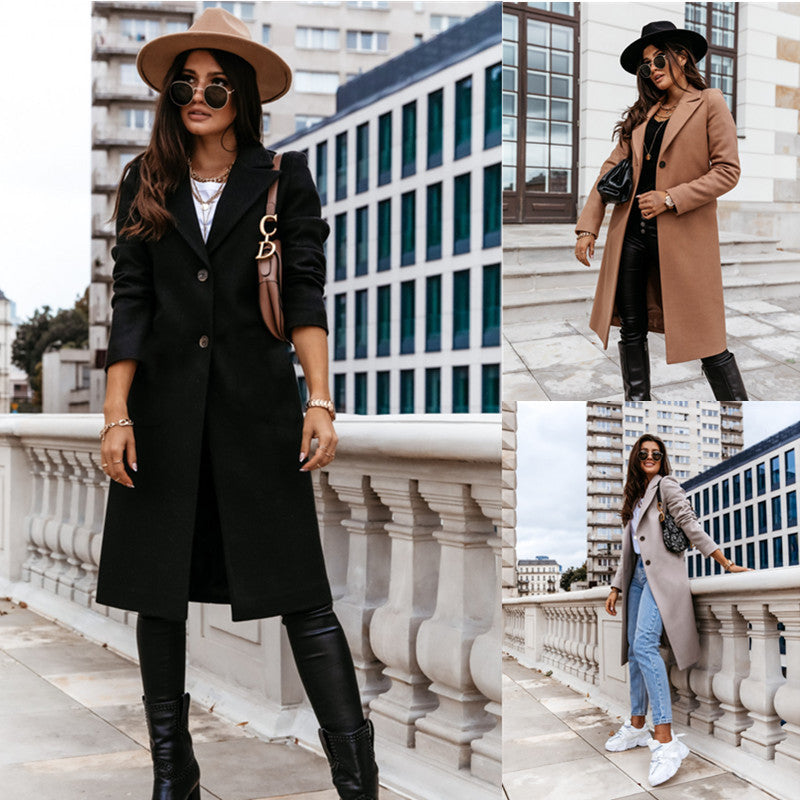 Ladies Elegant Long Sleeve Coat made of High-Quality Material Lune London