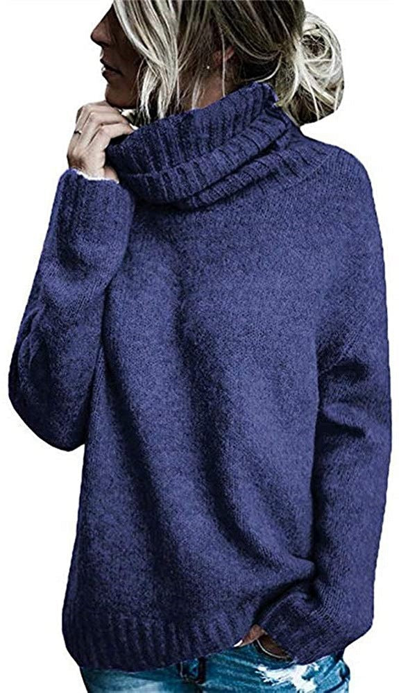 Chunky knit sweater for women with high collar and relaxed fit Lune London