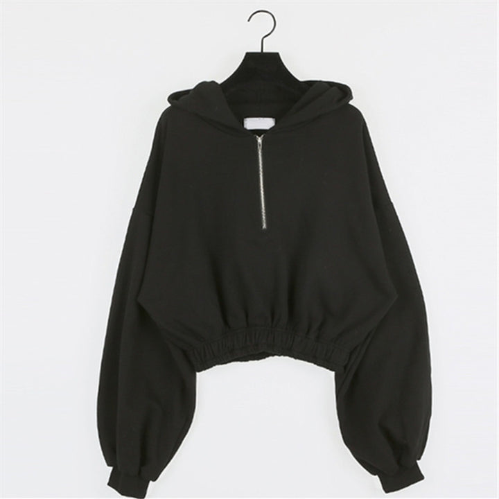 Sweat-shirt court pour femmes avec fermeture éclair Chic & Stil