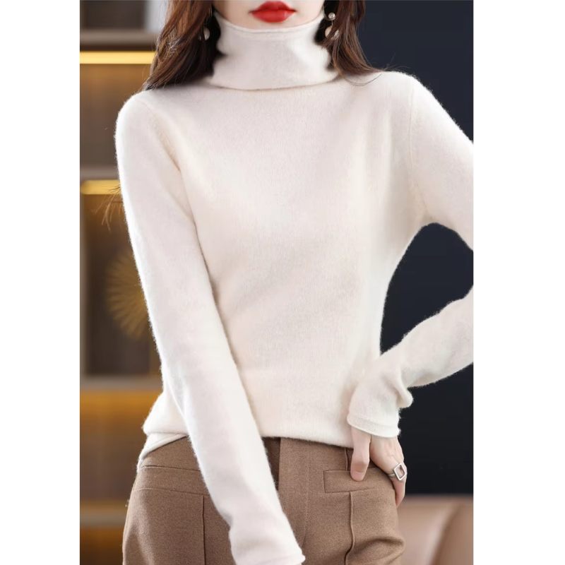 Lune London | Luxe Cashmere Pullover Women Soft Roll Neck Sweater Warm & Stylish
