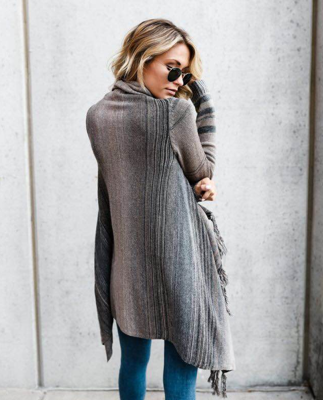 Lune London | Gilet en maille mi-long automne et hiver