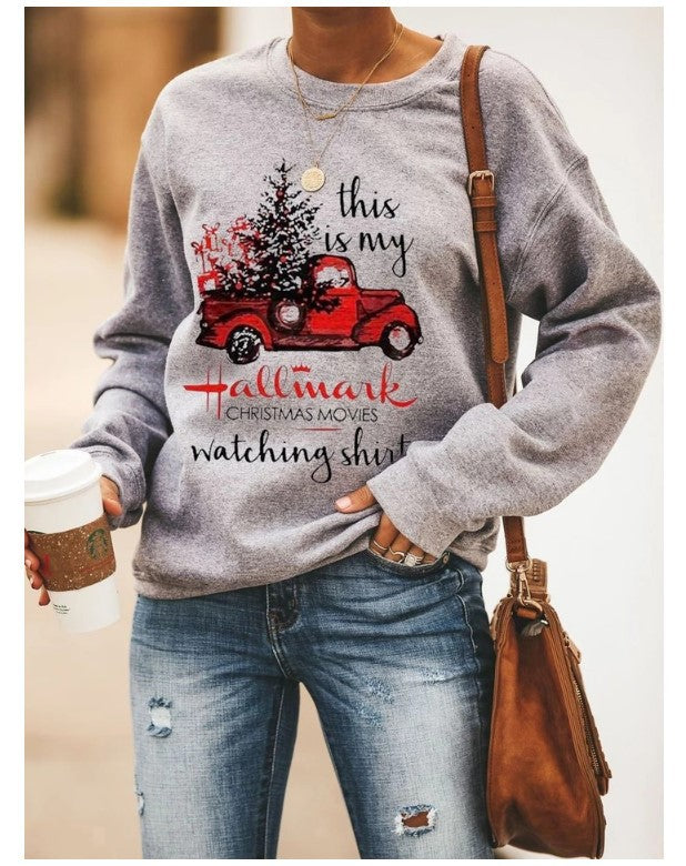Sweatshirt pour femmes avec motif festif et coupe décontractée Chic & Stil