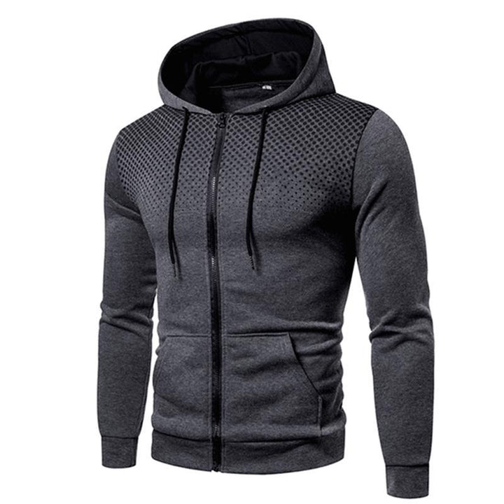 Sporty hooded jacket for men with full zipper and breathable inserts Lune London