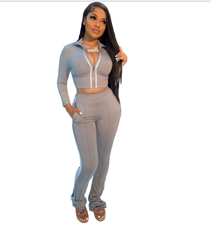 Women's athletic set with high-quality zipper Lune London