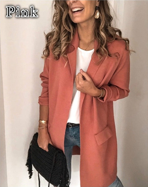 Ladies Long Wool Coat with Elegant Chic and Stylish Pockets