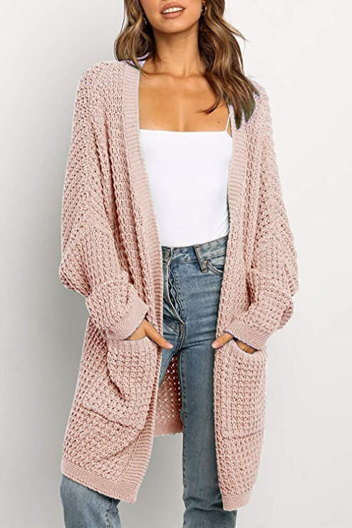 Cardigan en tricot épais pour femmes avec poches pratiques et coupe ample Chic & Stil
