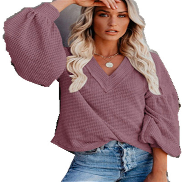 Women's blouse with textured structure and wide sleeves Lune London