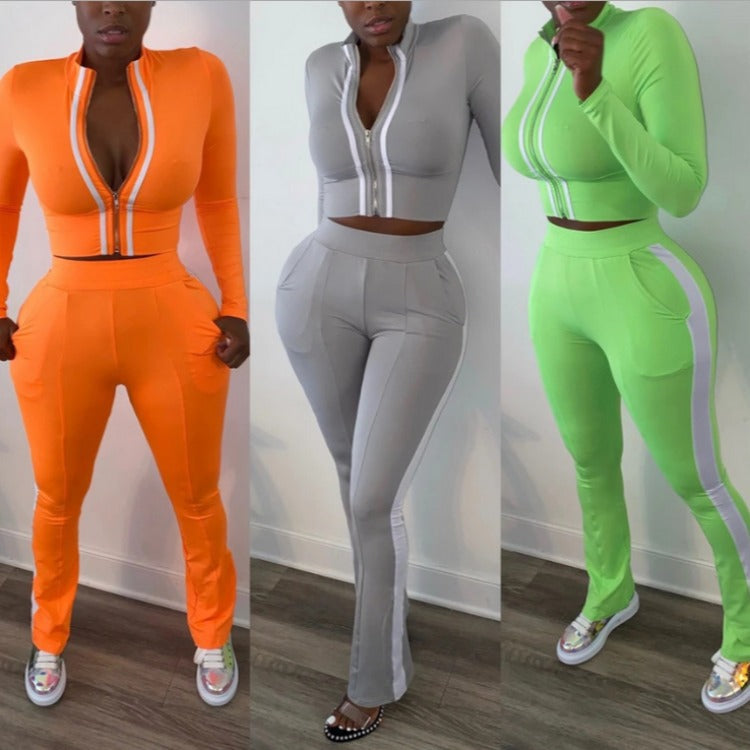Women's athletic set with high-quality zipper Lune London
