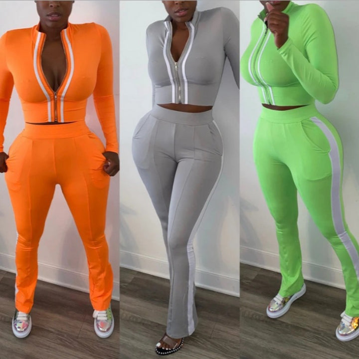 Women's athletic set with high-quality zipper Lune London