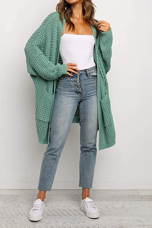 Cardigan en tricot épais pour femmes avec poches pratiques et coupe ample Chic & Stil