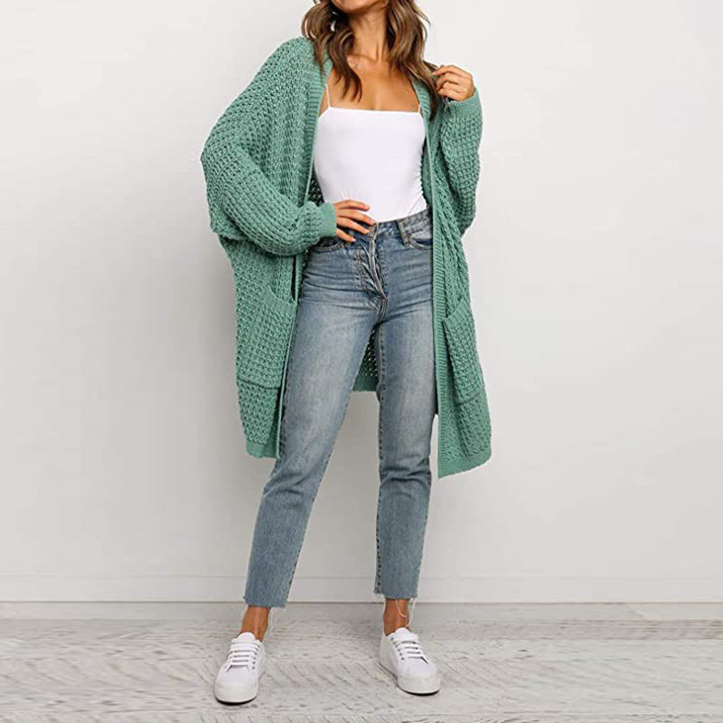 Cardigan en tricot épais pour femmes avec poches pratiques et coupe ample Chic & Stil
