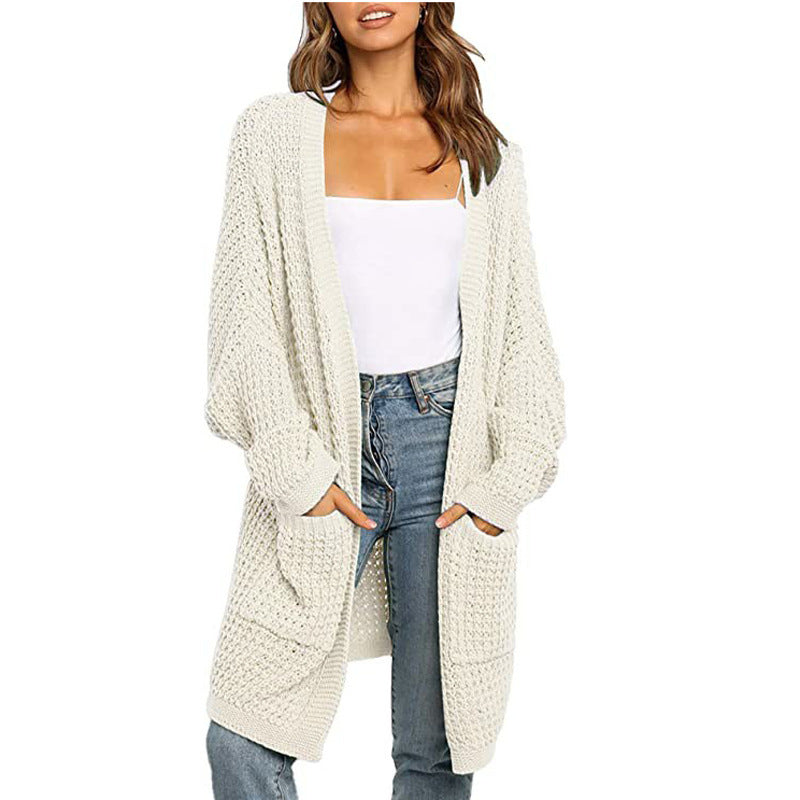 Cardigan en tricot épais pour femmes avec poches pratiques et coupe ample Chic & Stil