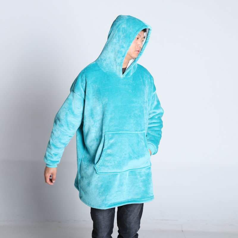 Women Large Soft Fleece Hoodie with Practical Pockets Lune London
