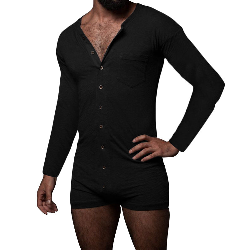 Men's jumpsuit with modern button design and practical chest pocket Lune London